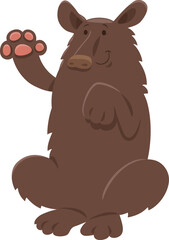 cartoon black bear or baribal animal character