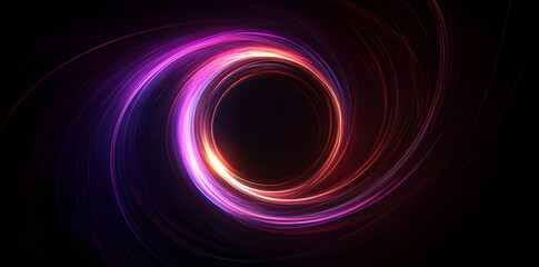 Abstract glowing galaxy energy tunnel in space background