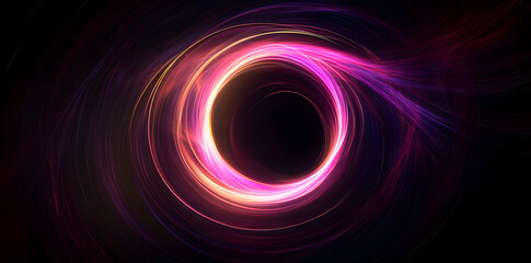 Abstract glowing galaxy energy tunnel in space background