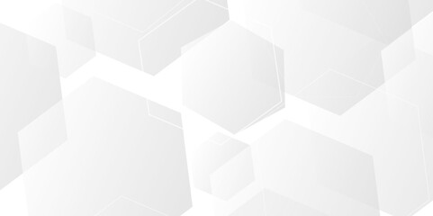 Abstract white background with hexagon and hexagonal background. vector abstract pattern with hexagonal white and gray technology line paper background.  Luxury honeycomb grid White Pattern. 