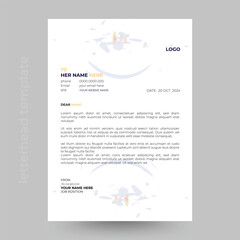 Modern business letterhead design template