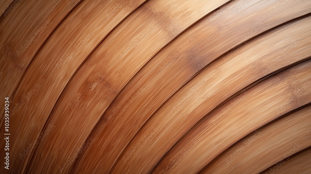 Aufkleber this image presents an abstract pattern formed by the curved and overlapping wooden panels, showcasi