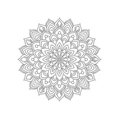 Luxury mandala  vector illustration ornament decor with black silhouette white background