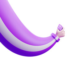 Hand funny flexible holding with Hand swipe credit card during purchase flat icon for apps and websites isolated 3d cartoon style illustration