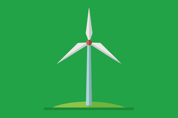 Wind Turbine Vector Illustration