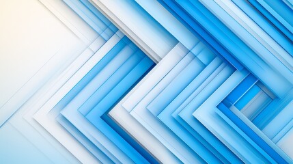 Obraz premium Abstract Geometric Composition with Overlapping Rectangles in Cool Blue Tones, Modern Minimalist Design on Off-White Background - Serene Contemporary Art for Graphic Projects and Decor