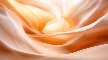 Obraz premium Abstract and flowing light patterns with swirling shapes and soft orange hues create a sense of gentle motion and tranquility, inviting reflective thoughts.
