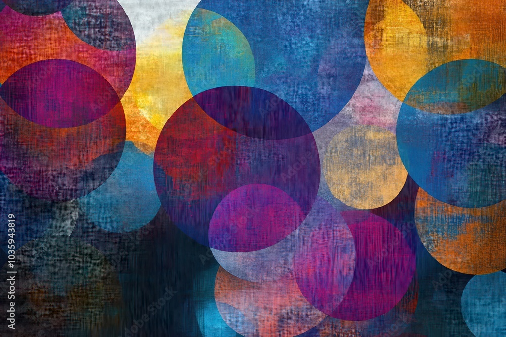 Aufkleber abstract patterns in dark hues and tints