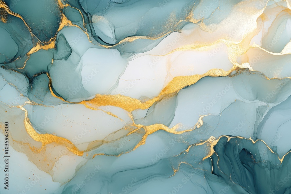 Aufkleber graceful liquid abstract art inspired by alcohol ink processes. delicate and dreamy background desig
