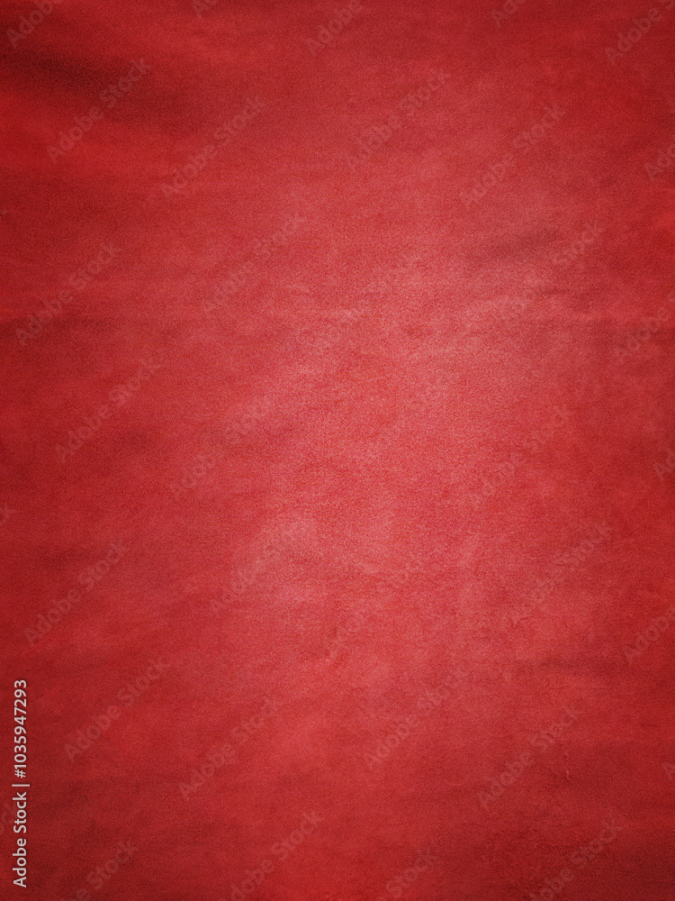 Wall mural red suede background with light in the center. vertical red texture macro.