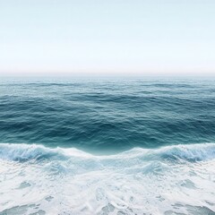 Fototapeta premium Beautiful ocean view, nature element, hyper-realistic rendering, vibrant colors, isolated on white background