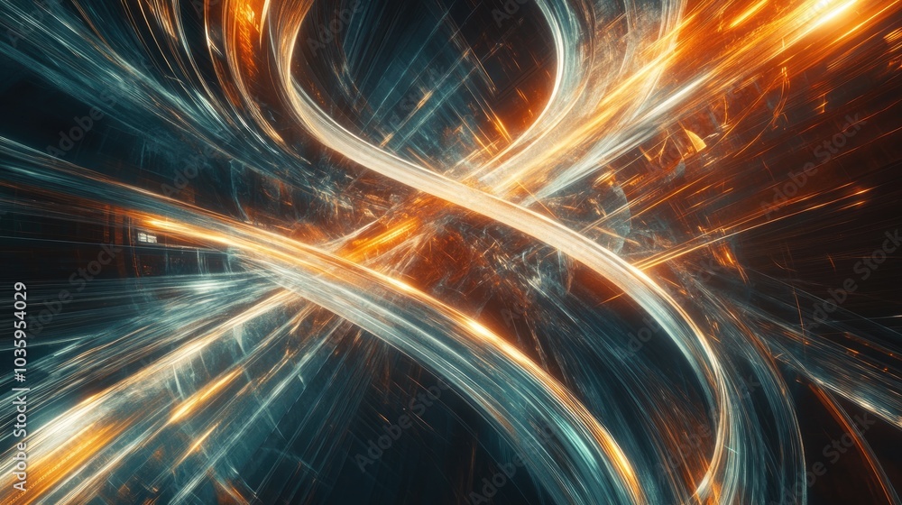 Poster Abstract techno line background featuring intricate design elements and dynamic patterns