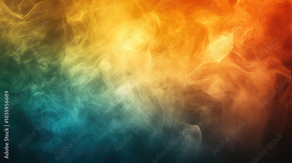 Poster vibrant abstract background featuring a dynamic explosion of colorful smoke showcasing a blend of hu
