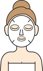 A Woman Relaxing with a Face Mask icon.