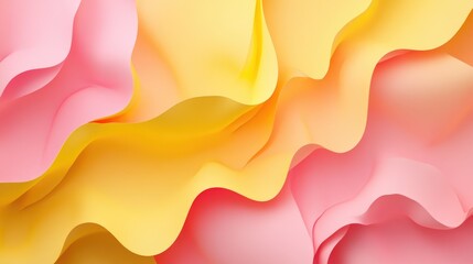 Fototapeta premium Yellow and pink dual tone paper backdrop designed for web banner use