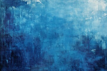 Obraz premium Textured blue painting displaying unique brush techniques on canvas