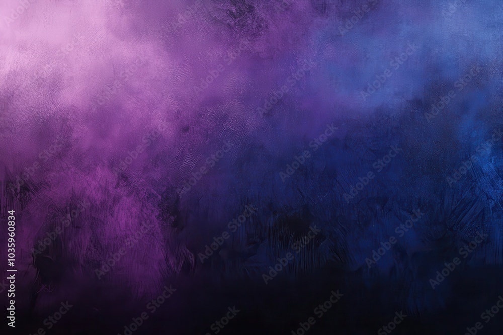 Poster abstract setting displayed in tones of indigo and azure