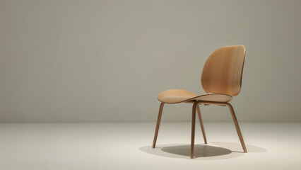 Obraz premium Exploring the Aesthetic Appeal of a Minimalistic Chair Line in Artistic Furniture Design