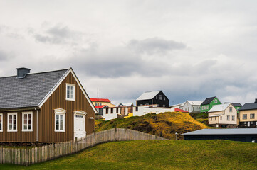 cityscape of the city of Stykkisholmur, Snaefellness Peninsula, Iceland