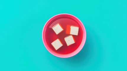 Obraz premium Delicate Vegan Tom Yum Soup in a Colorful Bowl