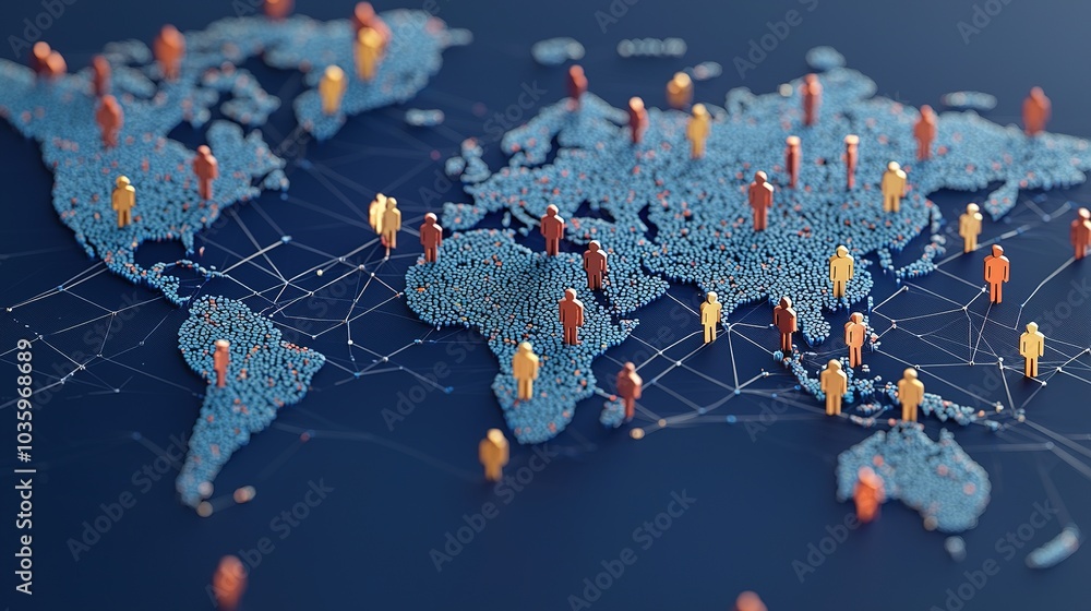 Poster a wide shot of international teams using blockchain to coordinate protection projects