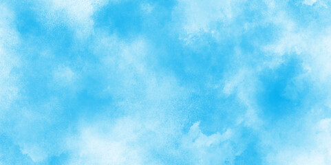 clouds in the blue sky with natural tiny clouds, abstract surface blue watercolor painting cloudy sky background, Watercolor illustration art abstract blue grunge paper texture background.