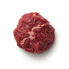 Fototapeta premium Fresh raw beef steak isolated on white background for culinary preparation