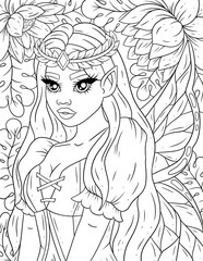 Fototapeta premium Coloring page for adults