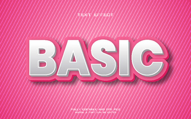 Basic 3d editable text style effect