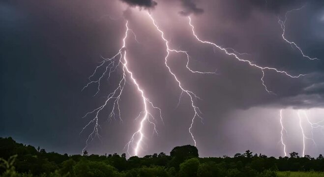 Tempestade com raios.