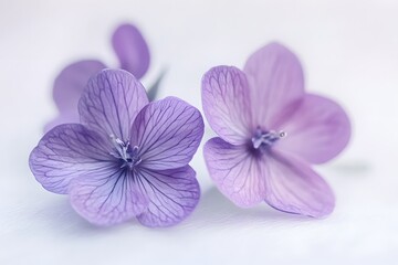Obraz premium Violet flowers on white background