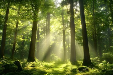 Obraz premium Mystical forest landscape