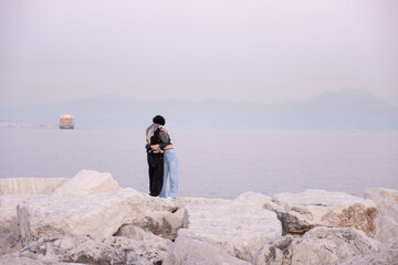 couple on the beach in Naples
