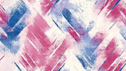 Obraz premium Gray Brushed Fabric Pink Seamless Design White Textured Art Banner Red Watercolor Paint Purple Contemporary Grunge Rose Folk Art Brush Blue Chevron Pattern Rainbow Tie Dye Effect