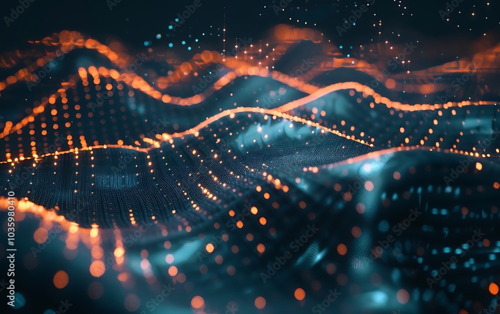 Poster abstract futuristic background. big data visualization. network connection structure.