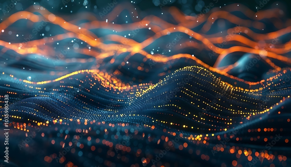 Poster abstract futuristic background. big data visualization. network connection structure.