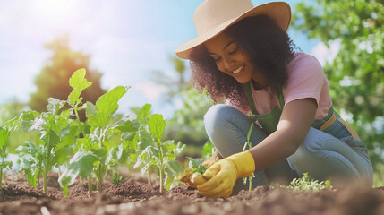 Person planting trees