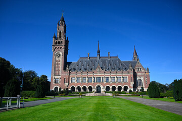 The Peace Palace in The Hague, Netherlands.  International Court of Justice in The Hague .