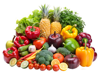 fruits and vegetables isolated