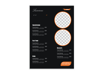 food menu design template