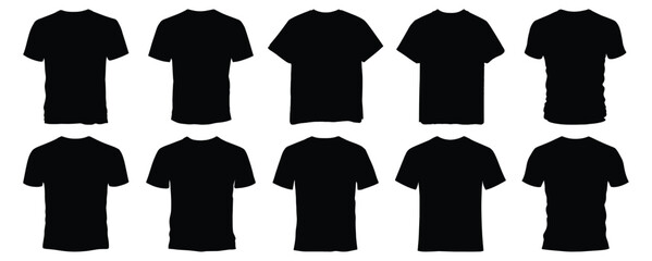 Tshirt silhouette set vector design big pack of clothing illustration and icon