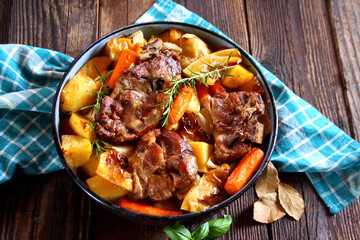 Peka - traditional Croatian meat and vegetables dish 