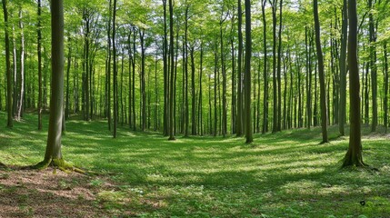 Obraz premium Sun Dappled Forest Path