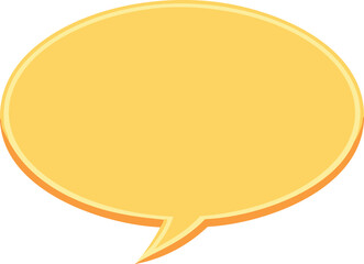 Fototapeta premium yellow speech bubble cloud for text input