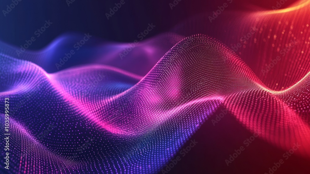Poster abstract waving particle technology background - a captivating blend of technology and artistry, sho