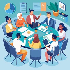 business people working together