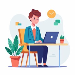 Fototapeta premium business person working in office