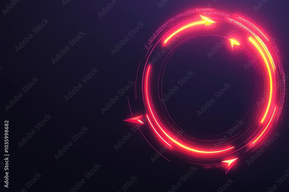 Aufkleber 3d futuristic timeline visualization with glowing events sleek arrows and smooth depth effects for m