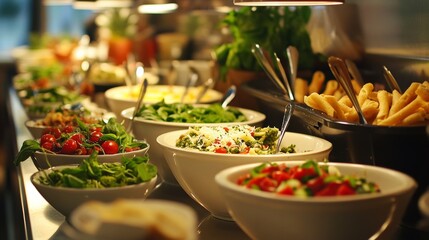 A delightful pasta salad bar with choices like caprese, pesto chicken, and Mediterranean veggie