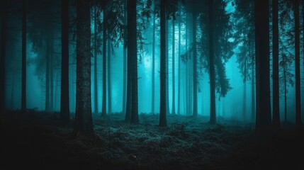 Obraz premium Enchanting Foggy Forest